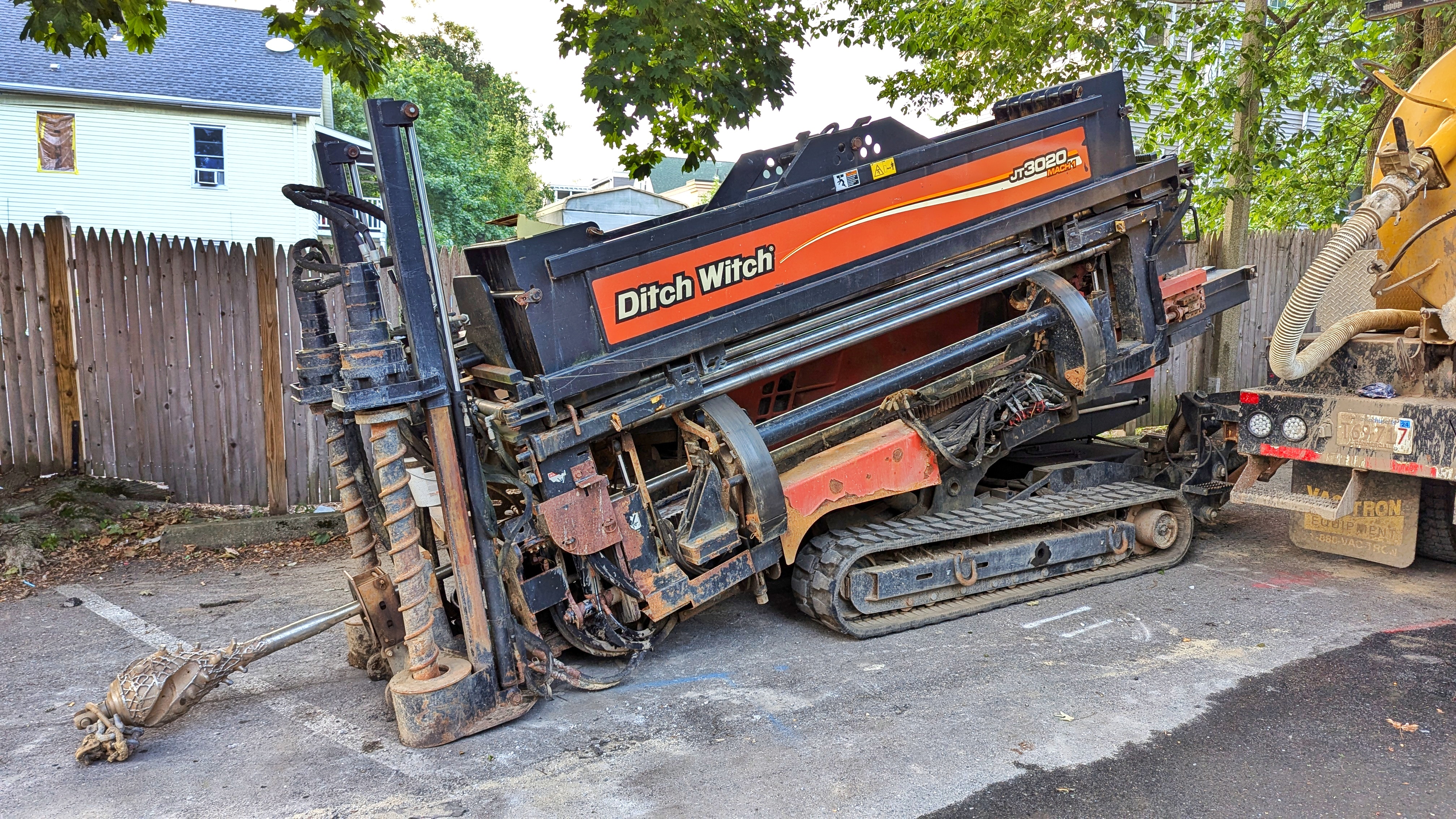 Ditch Witch JT3020 directional drilling rig photographed on a utility worksite